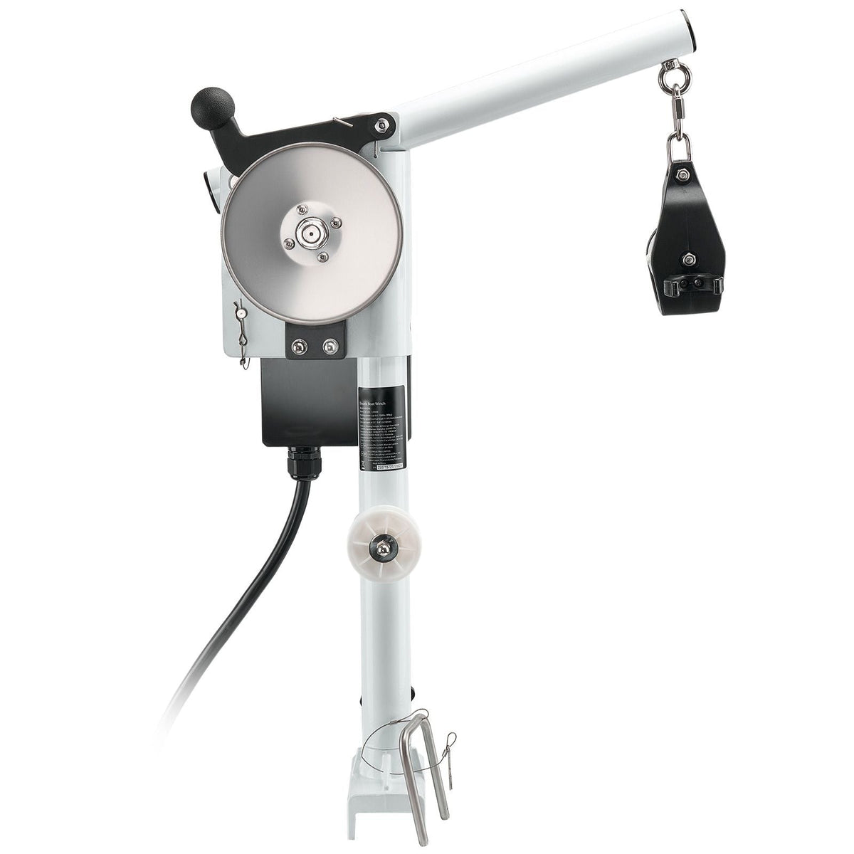 Line Hauler Pot Puller, 12V DC 1200W, Line Hauler Winch Holds 198 lbs Lift Capacity, Line Speed of 115 ft/min, 360 degree Rotation & Corrosion-Resistant, Crab Pot Puller