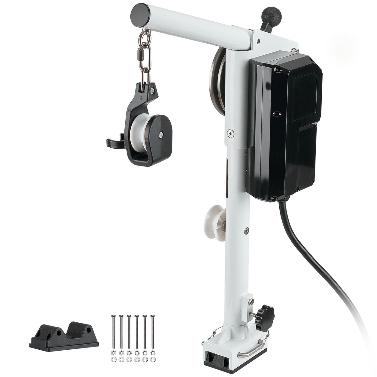 Line Hauler Pot Puller, 12V DC 1200W, Line Hauler Winch Holds 198 lbs Lift Capacity, Line Speed of 115 ft/min, 360 degree Rotation & Corrosion-Resistant, Crab Pot Puller