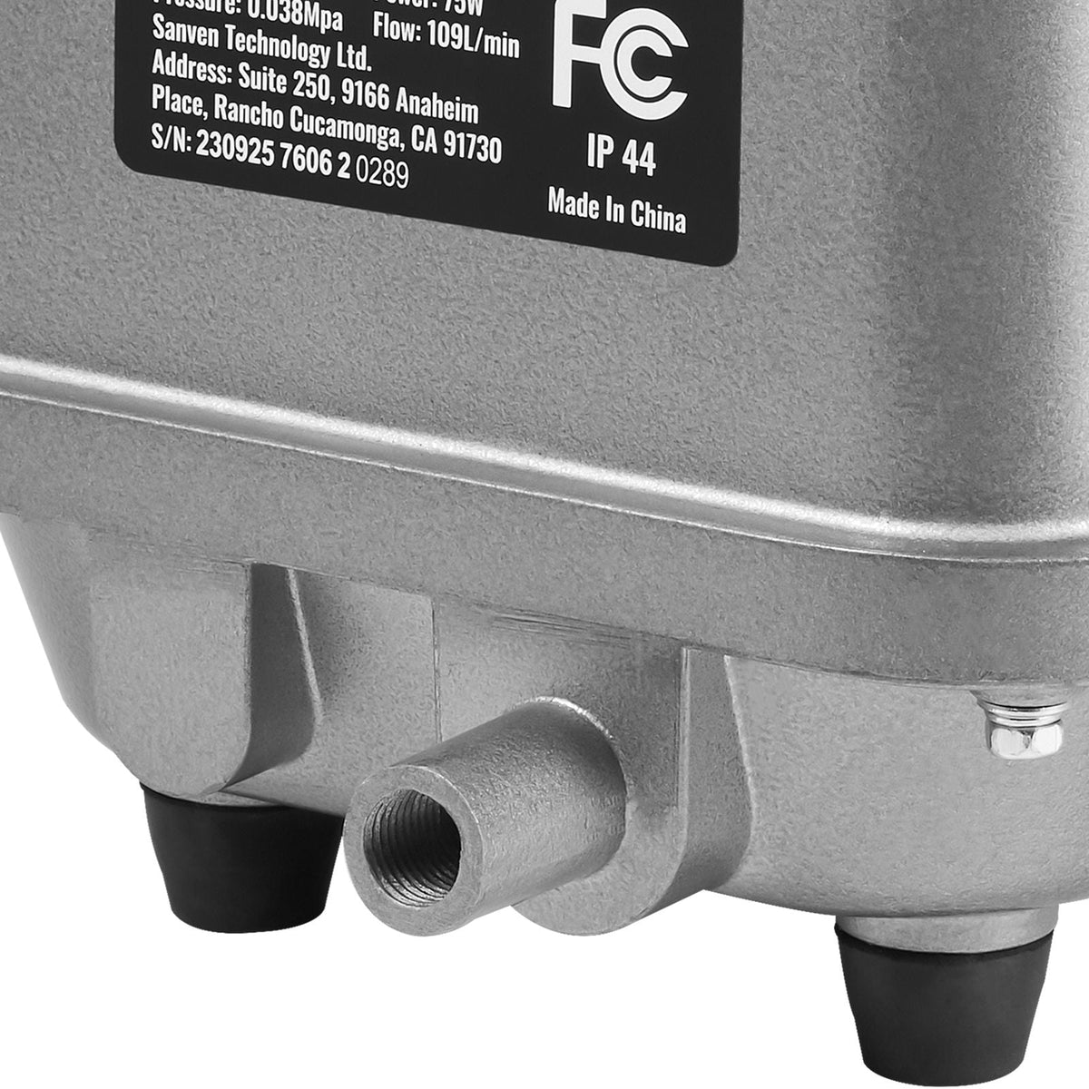 Linear Air Pump, 109L/Min Air Flow Septic Aerator Pump, Aeration System for 1/2 Acre 10 FT Deep Ponds, Water Gardens, Waste Treatments, Septic Tanks, Aquariums, Seafood Restaurants, Fish Farms