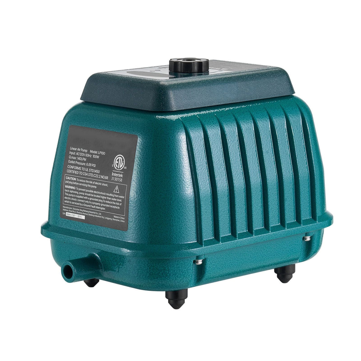 Linear Air Pump, 2219.04 GPH Air Flow, Septic Aerator Pump, Aeration System for 11 ft Deep Ponds, Fit for Septic Tanks, Aquariums, Waste Treatment, Seafood Restaurants, Fish Farms, Hydroponics