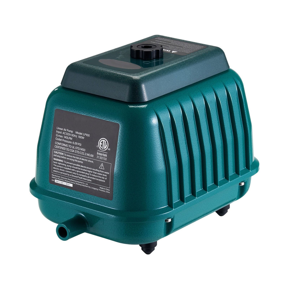 Linear Air Pump, 2219.04 GPH Air Flow, Septic Aerator Pump, Aeration System for 11 ft Deep Ponds, Fit for Septic Tanks, Aquariums, Waste Treatment, Seafood Restaurants, Fish Farms, Hydroponics