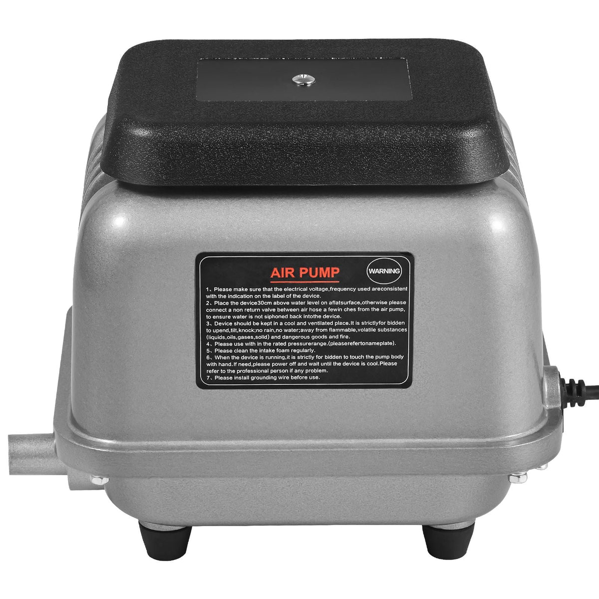 Linear Air Pump, 90L/Min Air Flow Septic Aerator Pump, Aeration System for 1/4 Acre 10 FT Deep Ponds, Water Gardens, Waste Treatment, Septic Tanks, Aquariums, Seafood Restaurants, Fish Farms