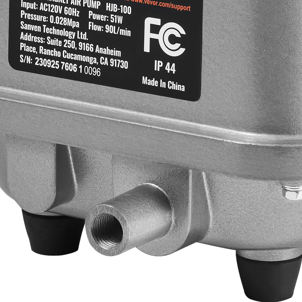 Linear Air Pump, 90L/Min Air Flow Septic Aerator Pump, Aeration System for 1/4 Acre 10 FT Deep Ponds, Water Gardens, Waste Treatment, Septic Tanks, Aquariums, Seafood Restaurants, Fish Farms