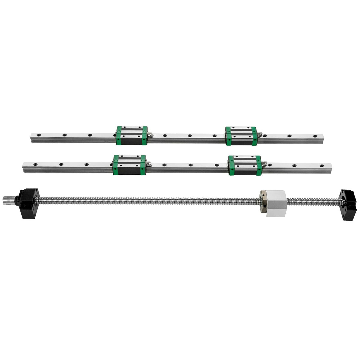 Linear Guide Rail 2Pcs HGR20-1500mm Linear Slide Rail with 1Pcs RM1605-1500mm Ballscrew with BF12/BK12 Kit Linear Slide Rail Guide Rail Square for DIY CNC Routers Lathes Mills