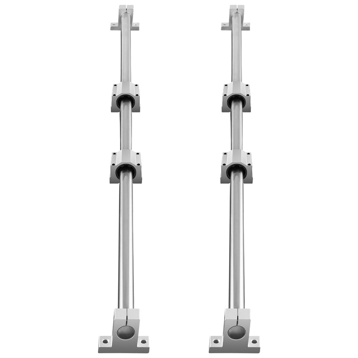 Linear Guide Rail Set, SFC20 1200 mm, 2 PCS 47.2 in/1200 mm SFC20 Guide Rails 4 PCS SC20 Slide Blocks 4 PCS Rail Supports, Linear Rails and Bearings Kit for Automated Machines CNC DIY Project