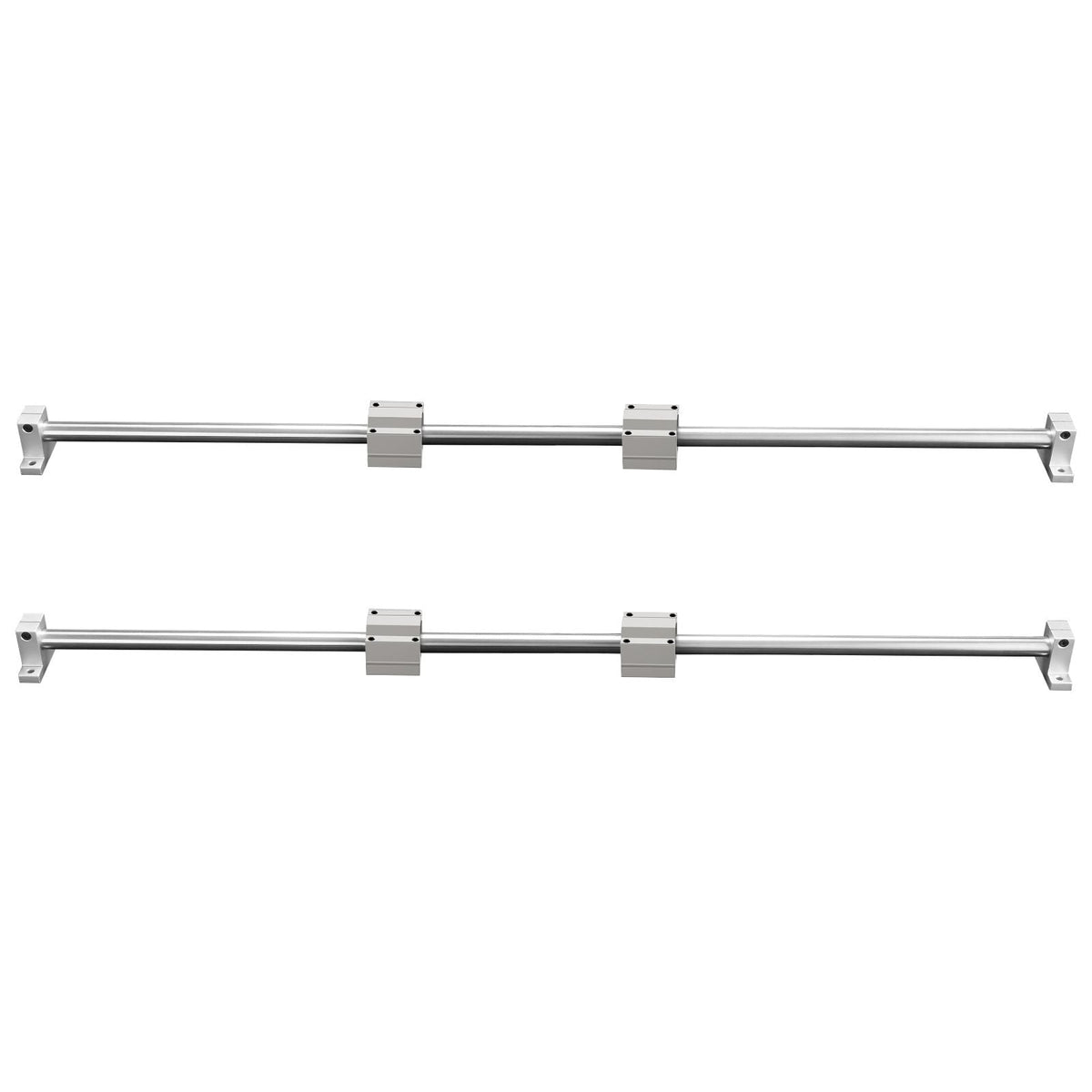 Linear Guide Rail Set, SFC20 1200 mm, 2 PCS 47.2 in/1200 mm SFC20 Guide Rails 4 PCS SC20 Slide Blocks 4 PCS Rail Supports, Linear Rails and Bearings Kit for Automated Machines CNC DIY Project