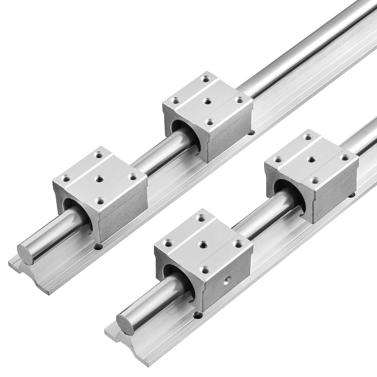 Linear Motion Set, SBR20 2200mm, Comes with Two 86.6-inch SBR20 Rails & Four SBR20UU Blocks, Ideal for DIY CNC & Automated Projects
