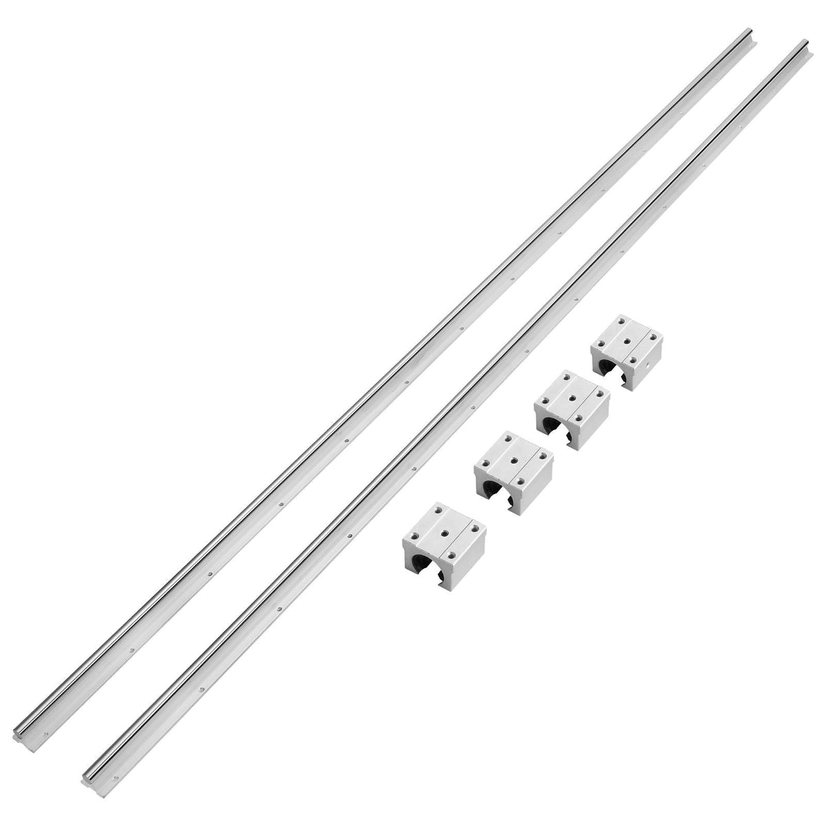 Linear Motion Set, SBR20 2200mm, Comes with Two 86.6-inch SBR20 Rails & Four SBR20UU Blocks, Ideal for DIY CNC & Automated Projects
