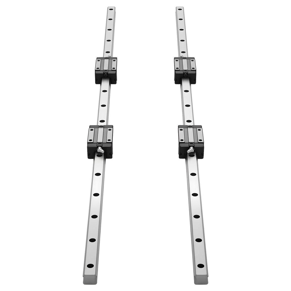 Linear Rail Guide Kit, HGR20, 2Pcs 1000 mm (39.4 inch) Linear Motion Rails and 4Pcs Bearing Slide Blocks, Anti Rust and High Precision Kit, for DIY, CNC Routers, Lathes, Mills, 3D Printers