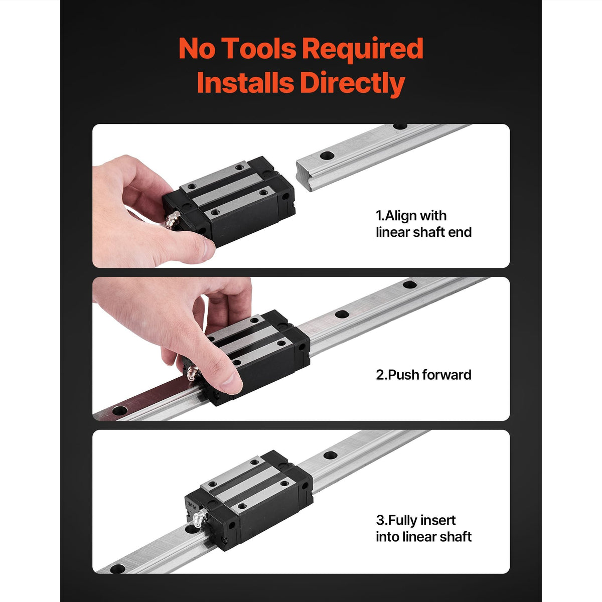Linear Rail Guide Kit, HGR20, 2Pcs 2000 mm (78.74 inch) Linear Motion Rails and 4Pcs Bearing Slide Blocks, Anti Rust and High Precision Kit, for DIY, CNC Routers, Lathes, Mills, 3D Printers