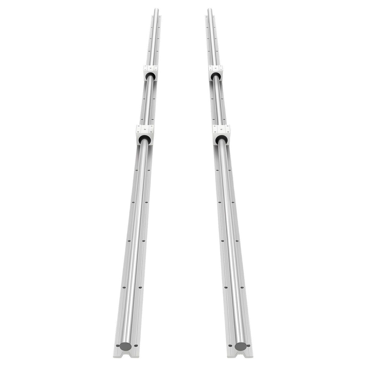 Linear Rail Kit, SBR20, 2Pcs 2000 mm (78.74 inch) Linear Motion Guide Rails and 4Pcs Bearing Slide Blocks, Fully Supported Shaft, for Cutting, Grinding, Milling, Drilling Machines, and More