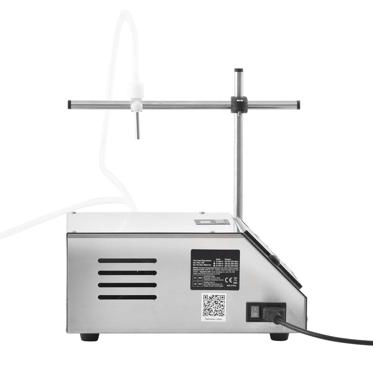 Liquid Filling Machine, 5-650ml Filling Capacity, Automatic Bottle Filler Machine, Bottling Machine Peristaltic Pump Digital Control for Milk, Water, Wine, Beverage, Soy Sauce (Single Nozzle)