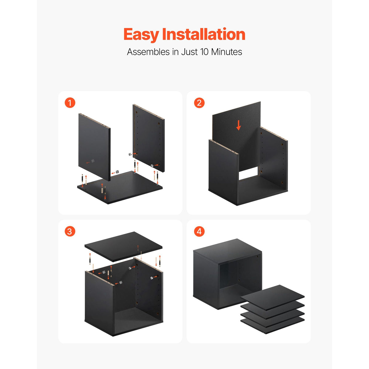 Literature Organizer, 5 Compartments Office Mailbox with Adjustable Shelves, Wooden Mailbox Sorter with MDF, Countertop Office Home Classroom Storage Organizer for File, Document, Paper, Black