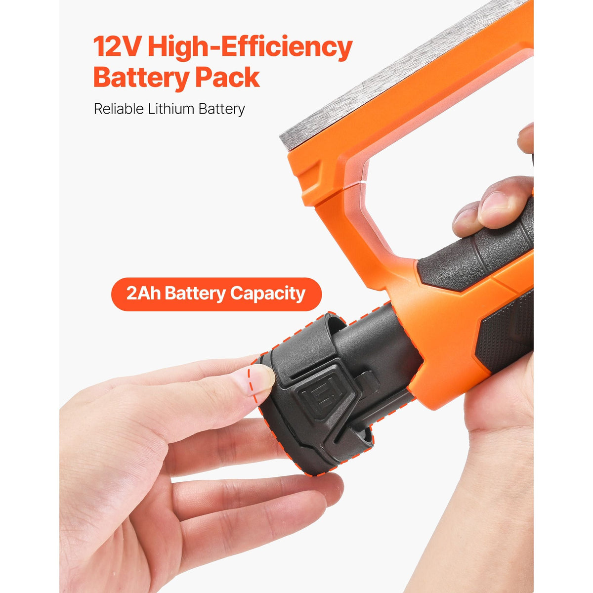 Lithium-Ion Battery, 12V 2Ah, Portable Lithium Battery Pack Replacement, with Universal Adapter, Easy to Carry, Compatible with Makita Interfaces, Cordless Electric Hand Planer, 1-Pack