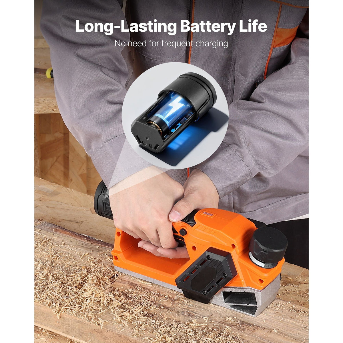 Lithium-Ion Battery, 12V 2Ah, Portable Lithium Battery Pack Replacement, with Universal Adapter, Easy to Carry, Compatible with Makita Interfaces, Cordless Electric Hand Planer, 1-Pack