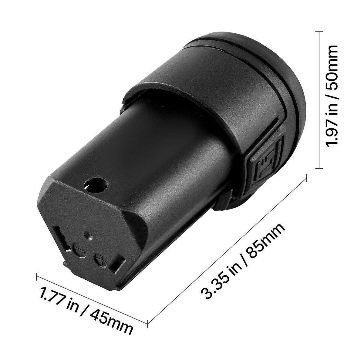 Lithium-Ion Battery, 12V 2Ah, Portable Lithium Battery Pack Replacement, with Universal Adapter, Easy to Carry, Compatible with Makita Interfaces, Cordless Electric Hand Planer, 1-Pack