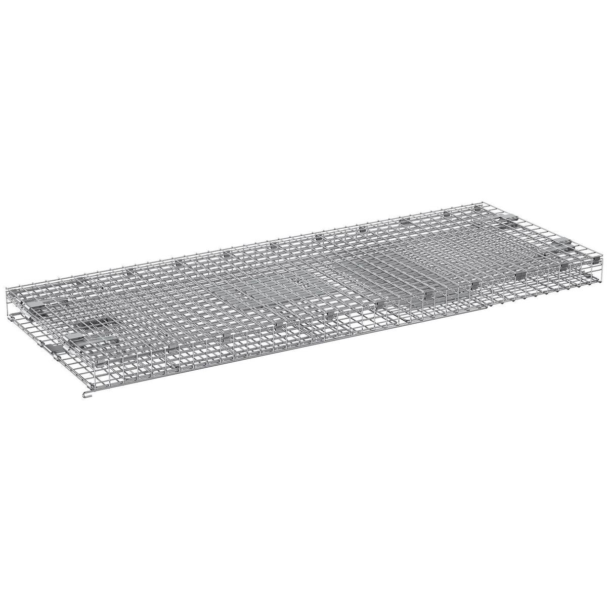 Live Animal Cage Trap, 42" x 16" x 18" Humane Cat Trap Galvanized Iron, Folding Animal Trap with Handle for Stray Dogs, Armadillos, Raccoons, Marmots, Foxes