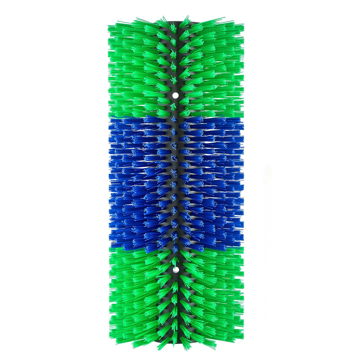 Livestock Scratching Brush, 1PC Goat Scratcher Brush Post with 4 Screws, 16.9" x 7.5" Cow Scratcher for Back Itch Relief, Massage Grooming Scratch Tool for Horse Cattle Sheep Pig, Green & Blue