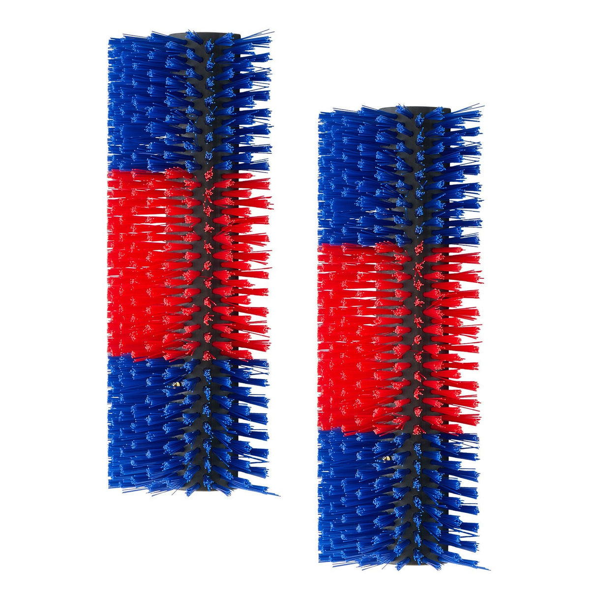 Livestock Scratching Brush, 2PCS Goat Scratcher Brush Post with 8 Screws, 16.9" x 7.5" Cow Scratcher for Back Itch Relief, Massage Grooming Scratch Tool for Horse Cattle Sheep Pig, Blue & Red