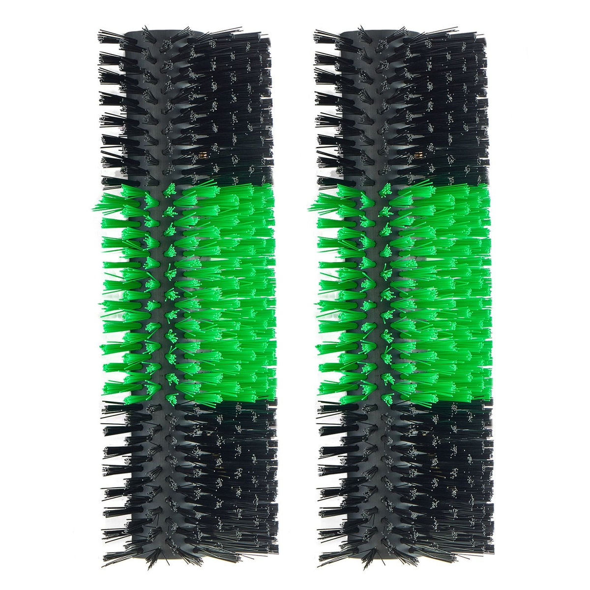 Livestock Scratching Brush, 2PCS Goat Scratcher Brush Post with 8 Screws, 16.9" x 7.5" Cow Scratcher for Back Itch Relief, Massage Grooming Scratch Tool for Horse Cattle Sheep Pig, Green & Black