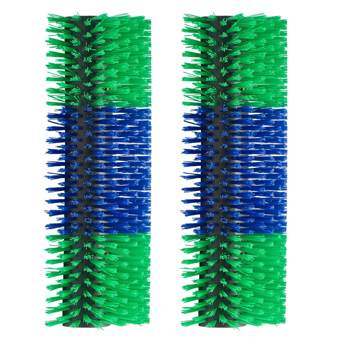 Livestock Scratching Brush, 2PCS Goat Scratcher Brush Post with 8 Screws, 16.9" x 7.5" Cow Scratcher for Back Itch Relief, Massage Grooming Scratch Tool for Horse Cattle Sheep Pig, Green & Blue