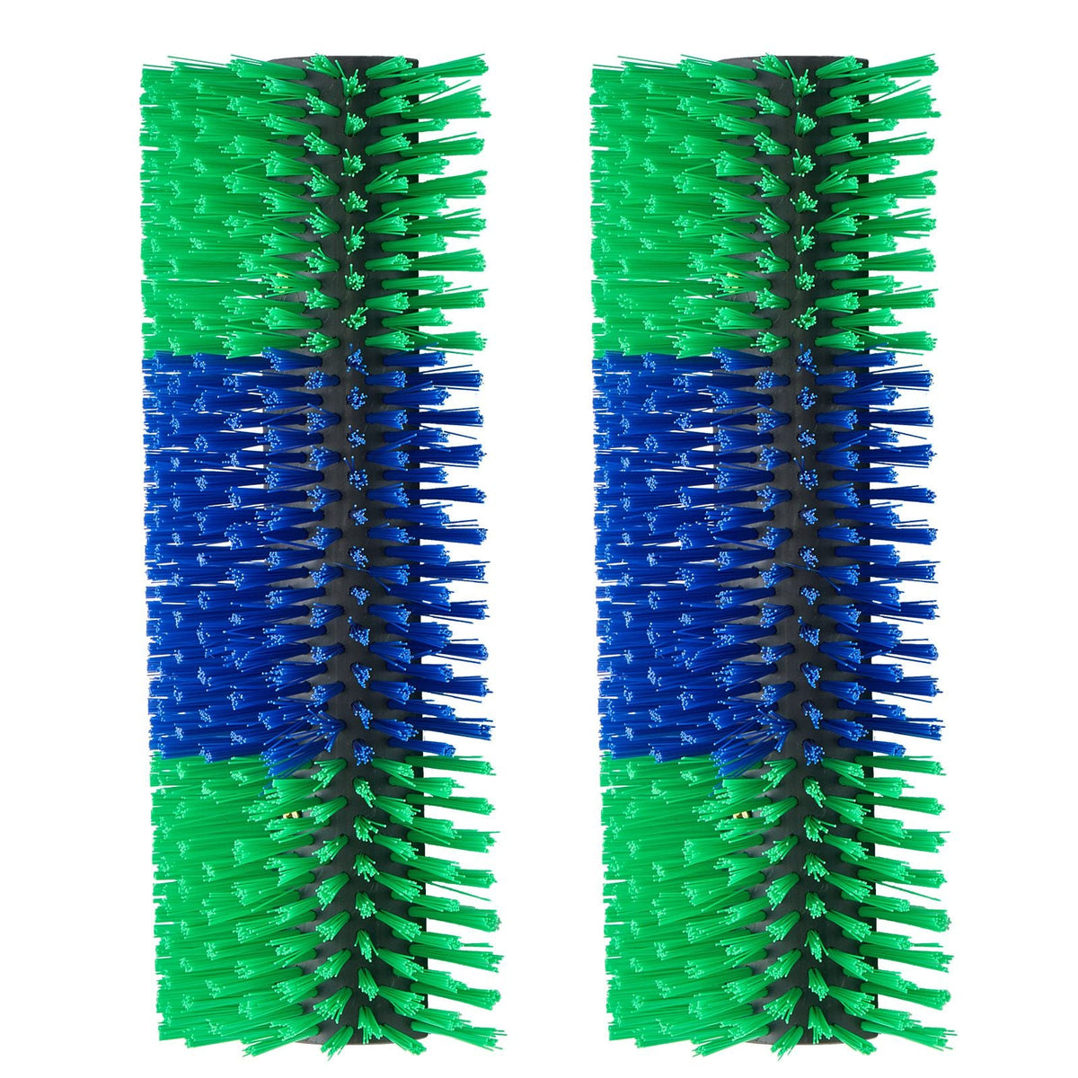 Livestock Scratching Brush, 2PCS Goat Scratcher Brush Post with 8 Screws, 16.9" x 7.5" Cow Scratcher for Back Itch Relief, Massage Grooming Scratch Tool for Horse Cattle Sheep Pig, Green & Blue
