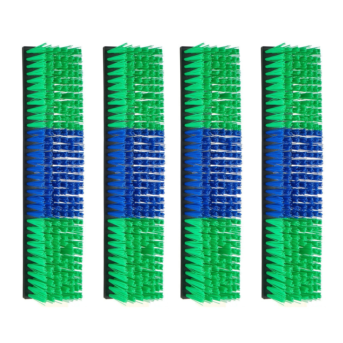 Livestock Scratching Brush, 4PCS Goat Scratcher Brush Post with 16 Screws, 16.9" x 3.9" Cow Scratcher for Back Itch Relief, Massage Grooming Scratch Tool for Horse Cattle Sheep Pig, Green & Blue