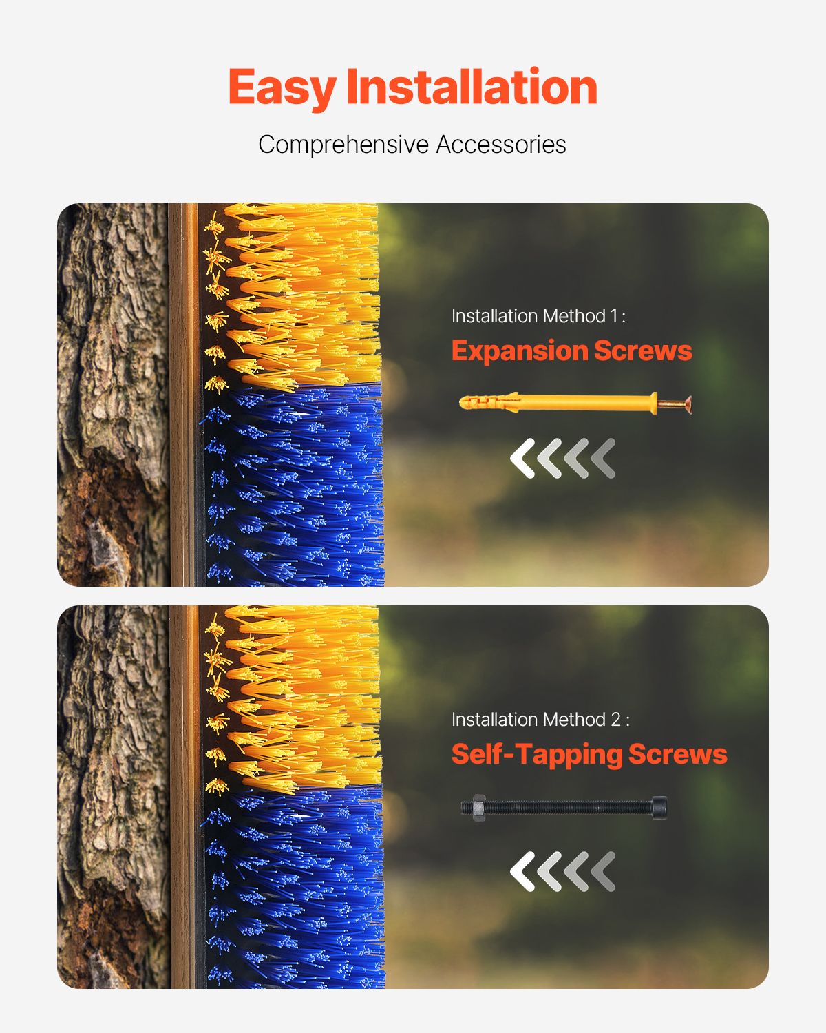 Livestock Scratching Brush, Horse Brush with 2 Screws, 20 x 7.5 in Cow Scratcher, for Back Itch Relief & Keep Cleaning, Grooming & Scratching Post Brush for Horse, Pig, Cattle Supplies