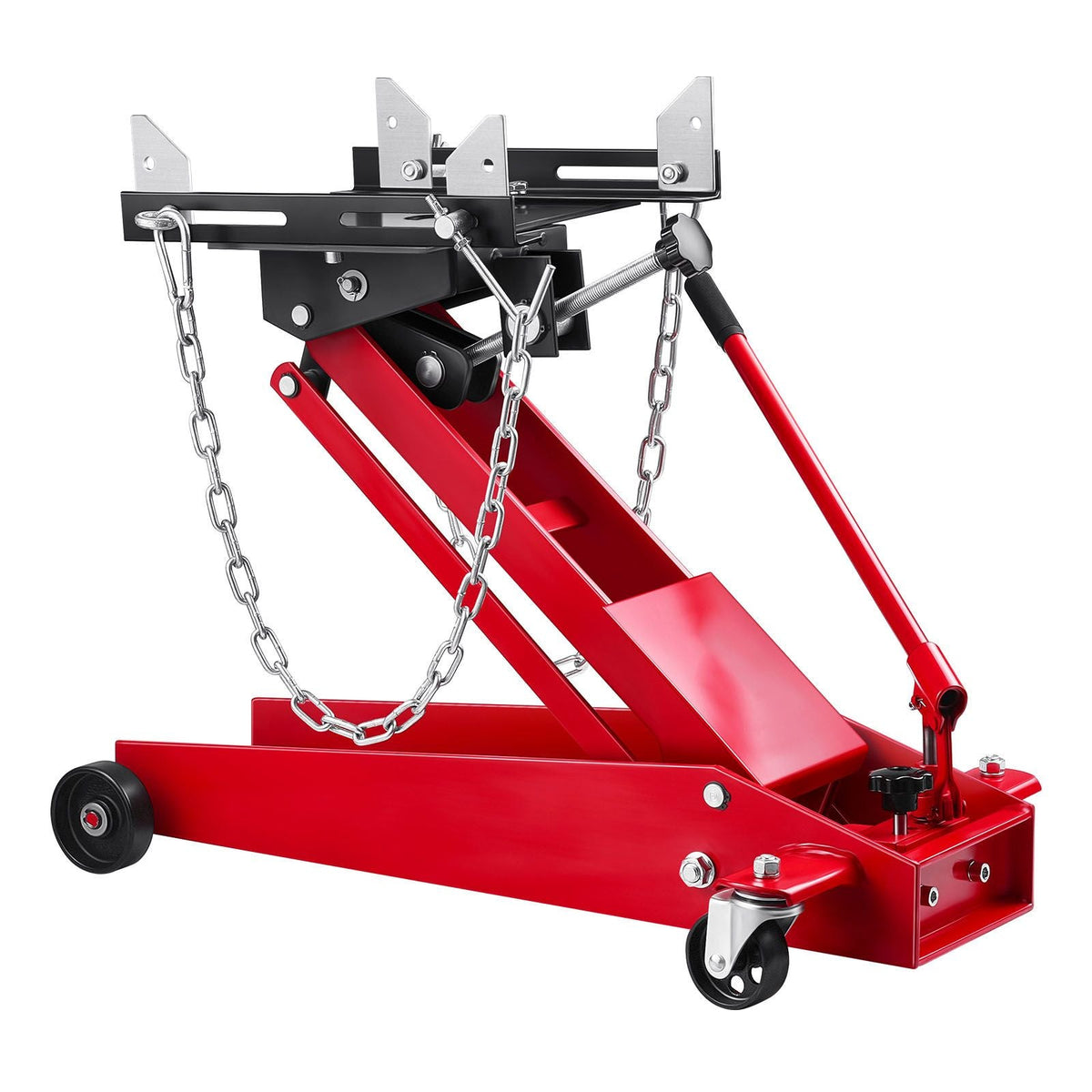Low Profile Floor Jack, 1000 lbs / 0.45 Ton Lifting Capacity Telescoping Transmission Floor Jack, 6.3-25.2 in Lifting Height, 360° Swivel Front wheels, Heavy-Duty Lift Hoist for Garage/Shop
