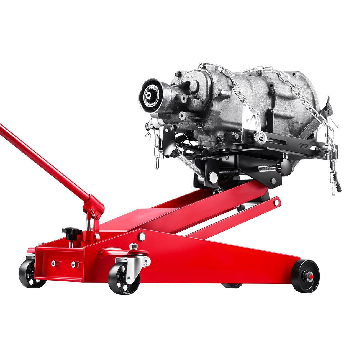 Low Profile Floor Jack, 1000 lbs / 0.45 Ton Lifting Capacity Telescoping Transmission Floor Jack, 6.3-25.2 in Lifting Height, 360° Swivel Front wheels, Heavy-Duty Lift Hoist for Garage/Shop