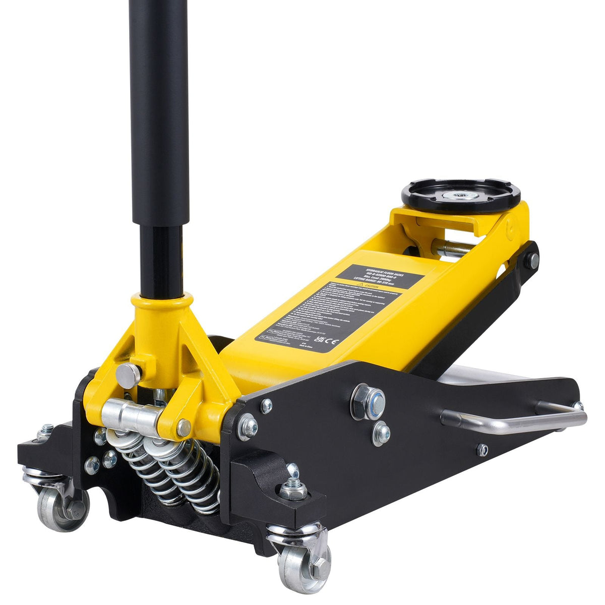 Low Profile Floor Jack 2 Ton (4400 lbs) , Heavy Duty Aluminum Hydraulic Racing Floor Jack, Hydraulic Car Jack, Dual Piston Quick Lift Pump, 3.2"-14.6" Height Lifting Range (Yellow)