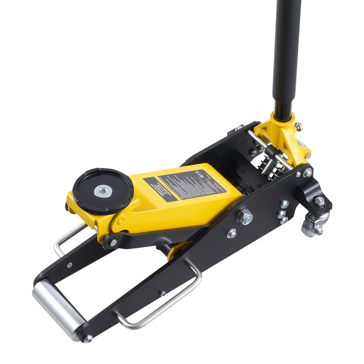 Low Profile Floor Jack 2 Ton (4400 lbs) , Heavy Duty Aluminum Hydraulic Racing Floor Jack, Hydraulic Car Jack, Dual Piston Quick Lift Pump, 3.2"-14.6" Height Lifting Range (Yellow)
