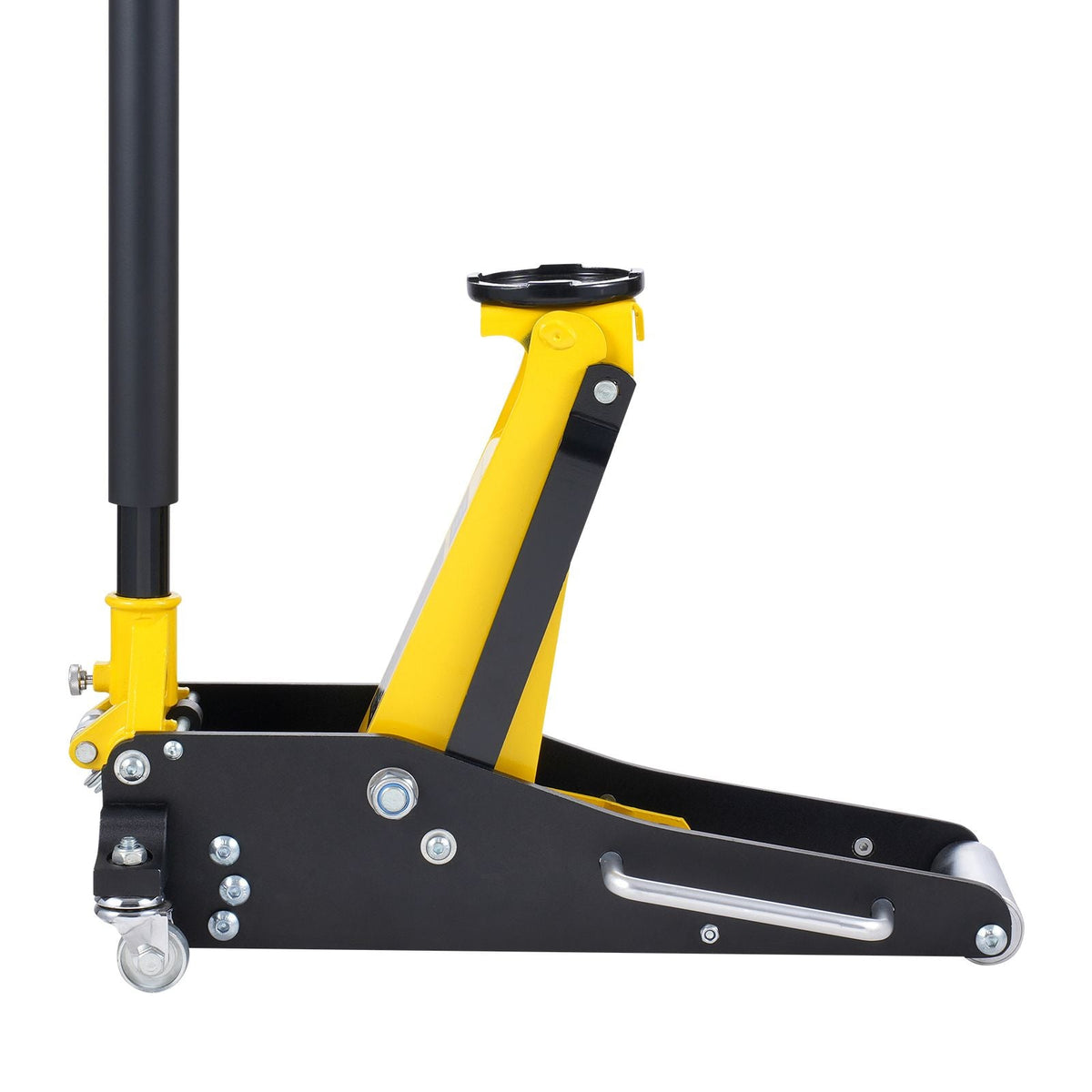 Low Profile Floor Jack 2 Ton (4400 lbs) , Heavy Duty Aluminum Hydraulic Racing Floor Jack, Hydraulic Car Jack, Dual Piston Quick Lift Pump, 3.2"-14.6" Height Lifting Range (Yellow)