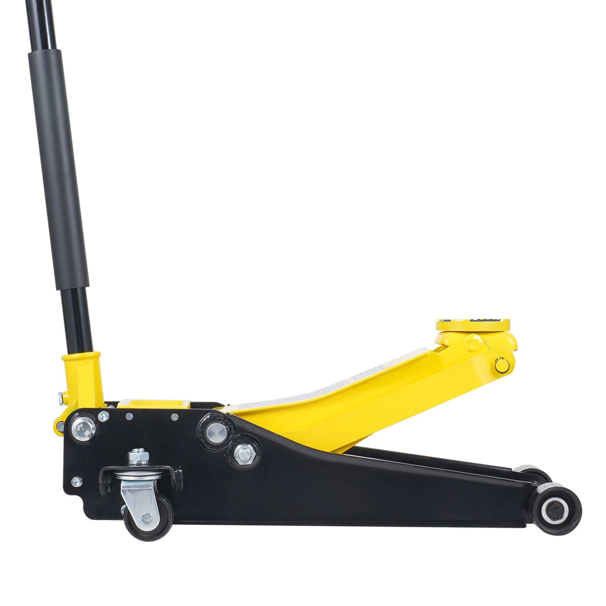 Low Profile Floor Jack 2 Ton (4400 lbs), Heavy Duty Iron Hydraulic Racing Floor Jack, Hydraulic Car Jack, Dual Piston Quick Lift Pump, 3"-18.5" Height Lifting Range (Yellow)