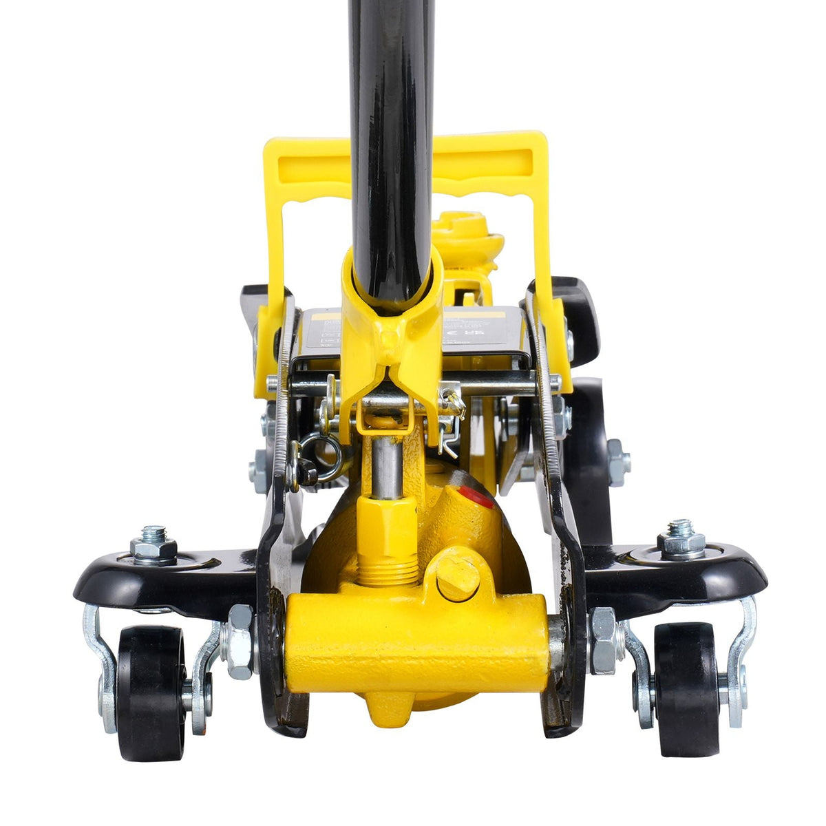 Low Profile Floor Jack 2 Ton (4400 lbs), Heavy Duty Iron Hydraulic Racing Floor Jack, Hydraulic Car Jack with Jack Stands, Single Piston Quick Lift Pump, 4.6"-12.8" Height Lifting Range (Yellow)
