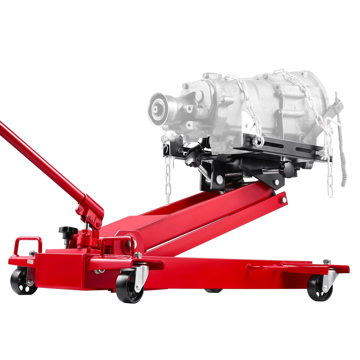 Low Profile Floor Jack, 2200 lbs / 1 Ton Lifting Capacity Telescoping Transmission Floor Jack, 7.28-27.6 in Lifting Height, Flexible 360° Swivel wheels, Heavy-Duty Lift Hoist for Garage/Shop