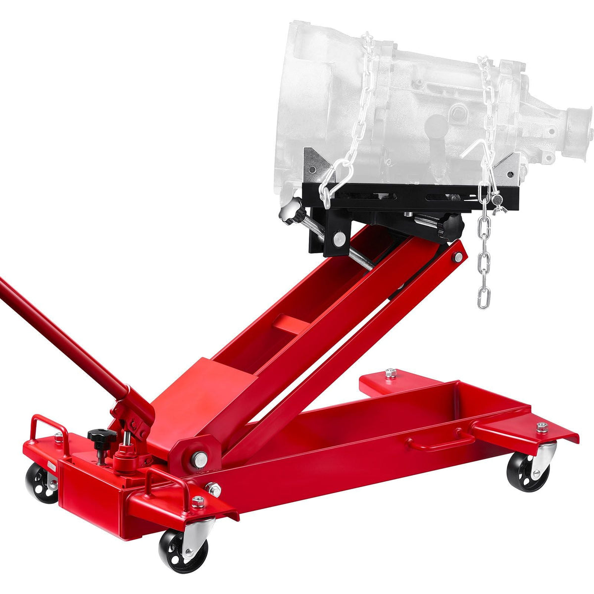 Low Profile Floor Jack, 2200 lbs / 1 Ton Lifting Capacity Telescoping Transmission Floor Jack, 7.28-27.6 in Lifting Height, Flexible 360° Swivel wheels, Heavy-Duty Lift Hoist for Garage/Shop