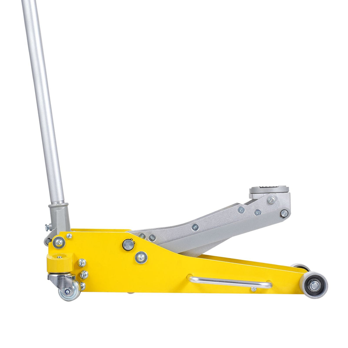 Low Profile Floor Jack 3 Ton (6600 lbs), Heavy Duty Aluminum Hydraulic Racing Floor Jack, Hydraulic Car Jack, Dual Piston Quick Lift Pump, 3.7"-18.3" Height Lifting Range (Yellow)