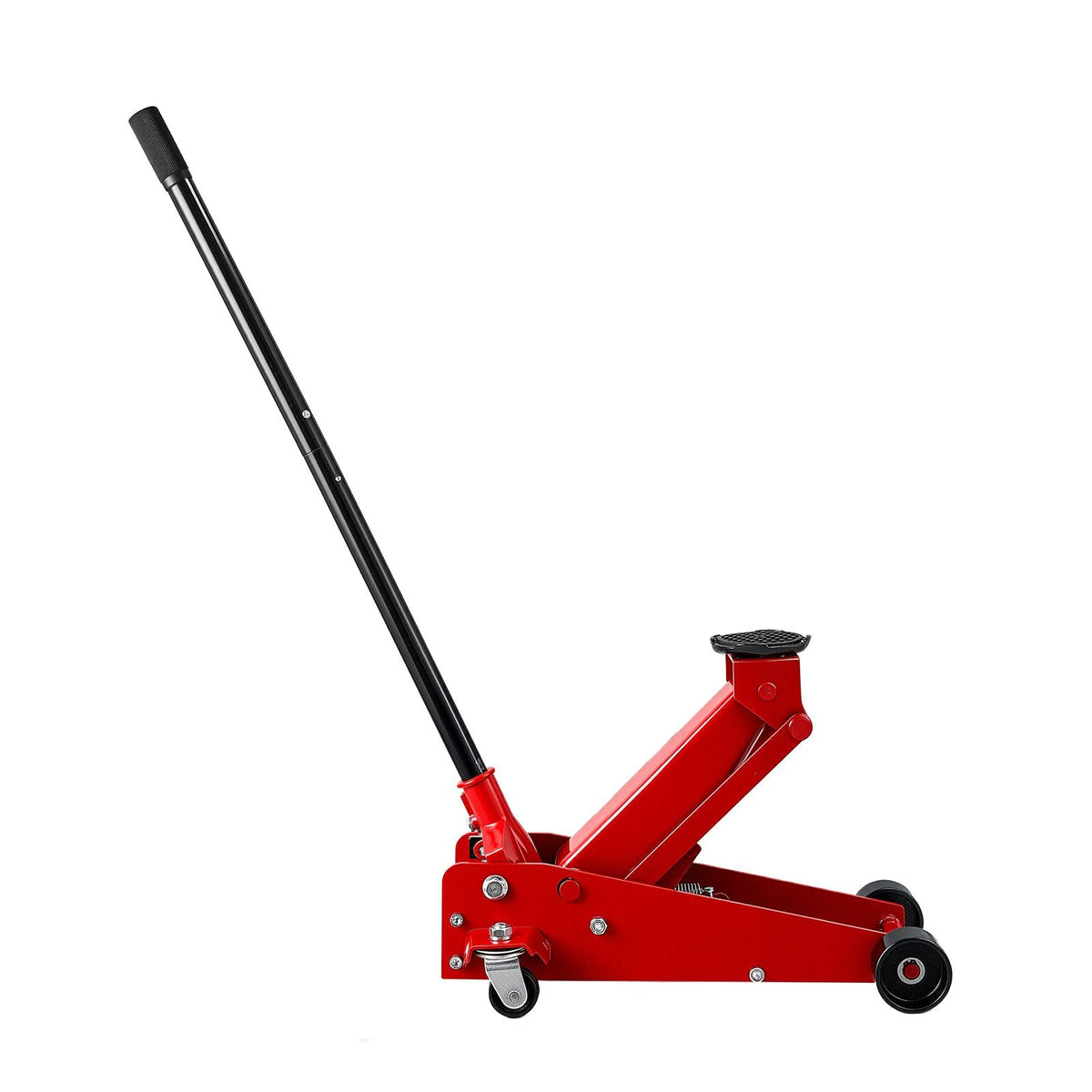 Low Profile Floor Jack, 3 Ton (6614 lbs) Capacity, Steel Racing Floor Jack with Single Piston Quick Lift Pump, Hydraulic Trolley Car Lift for Sports Cars, SUVs, Pickups, Lifting Range 5.1"-19.7"
