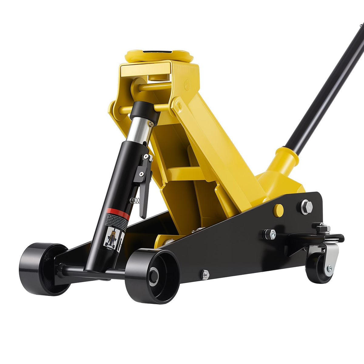 Low Profile Floor Jack, 3 Ton (6614 lbs) Capacity, Steel Racing Floor Jack with Single Piston Quick Lift Pump, Hydraulic Trolley Car Lift for Sports Cars, SUVs, Pickups, Lifting Range 5.1"-19.7"