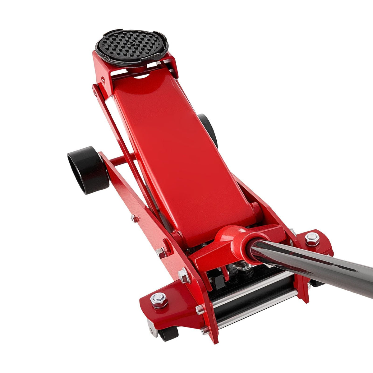 Low Profile Floor Jack, 3 Ton (6614 lbs) Capacity, Steel Racing Floor Jack with Single Piston Quick Lift Pump, Hydraulic Trolley Car Lift for Sports Cars, SUVs, Pickups, Lifting Range 5.1"-19.7"