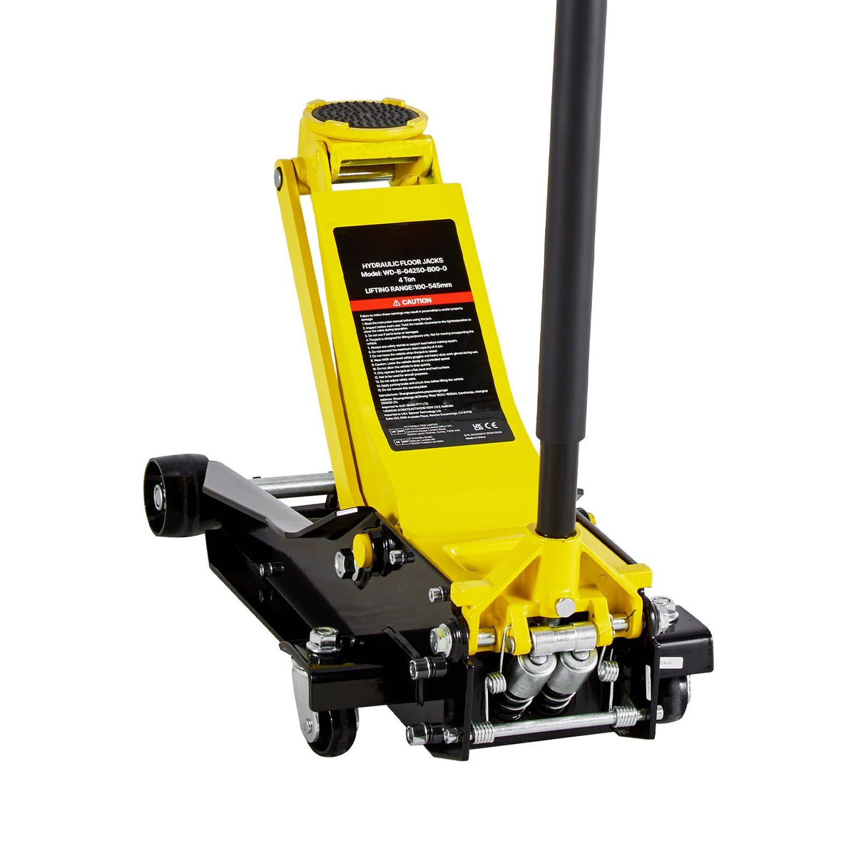 Low Profile Floor Jack, 4 Ton (8818 lbs) Capacity, Steel Racing Floor Jack with Dual Pistons Quick Lift Pump, Hydraulic Trolley Car Lift for Sport Utility Vehicle, Lifting Range 3.9-21.5 Inches