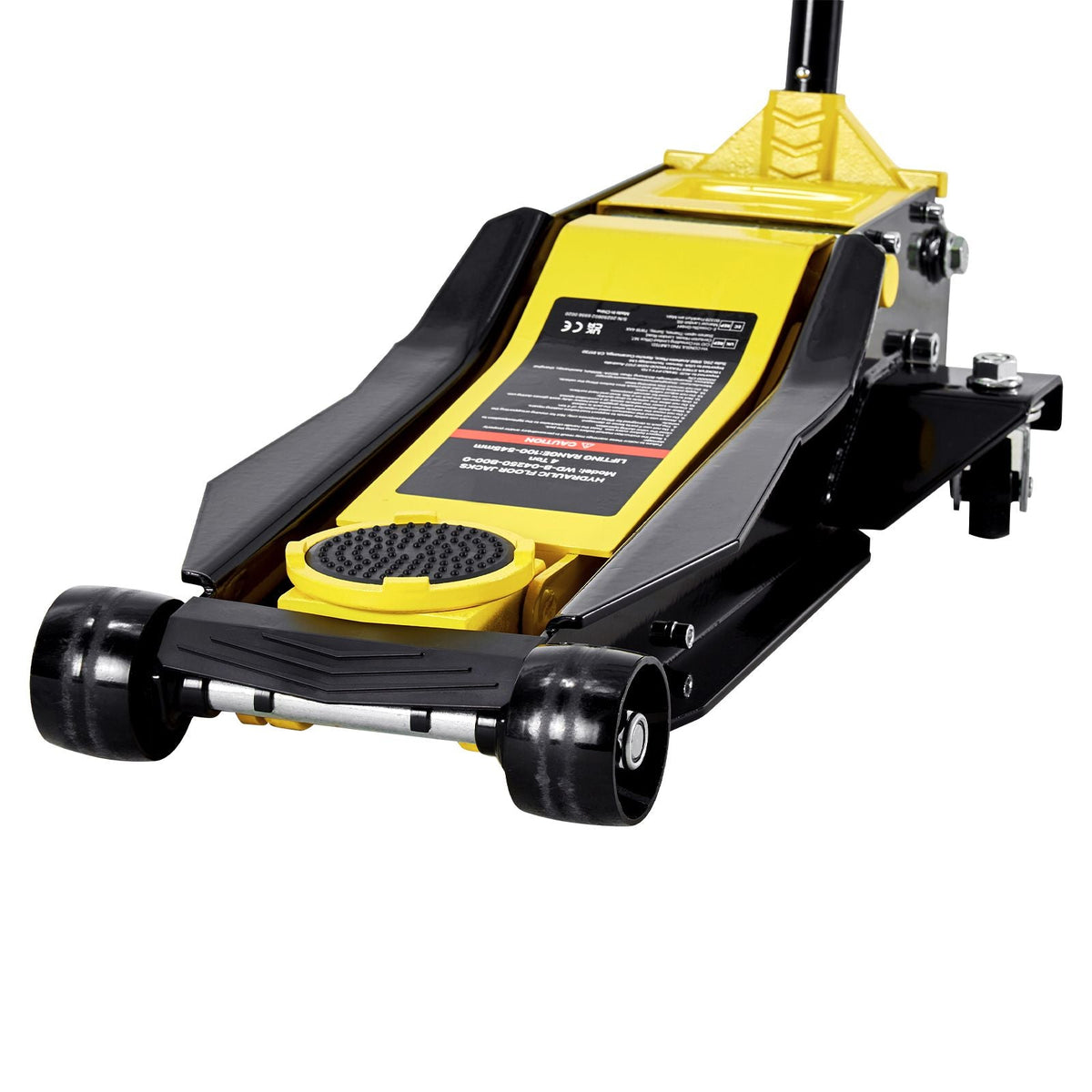 Low Profile Floor Jack, 4 Ton (8818 lbs) Capacity, Steel Racing Floor Jack with Dual Pistons Quick Lift Pump, Hydraulic Trolley Car Lift for Sport Utility Vehicle, Lifting Range 3.9-21.5 Inches