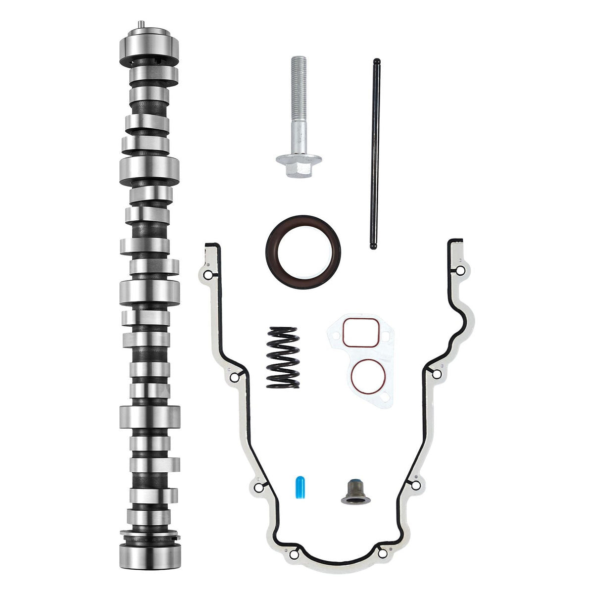 LS Truck Cam Kit, 9-Piece Set, Includes Timing Gasket, Pushrods Springs & Seals, Compatible with 1999-2013 GM Gen3/4 Norris Trucks, Fits 4.8L, 5.3L, 6.0L, 6.2L LS Engines, OE 12625437 SP011-16