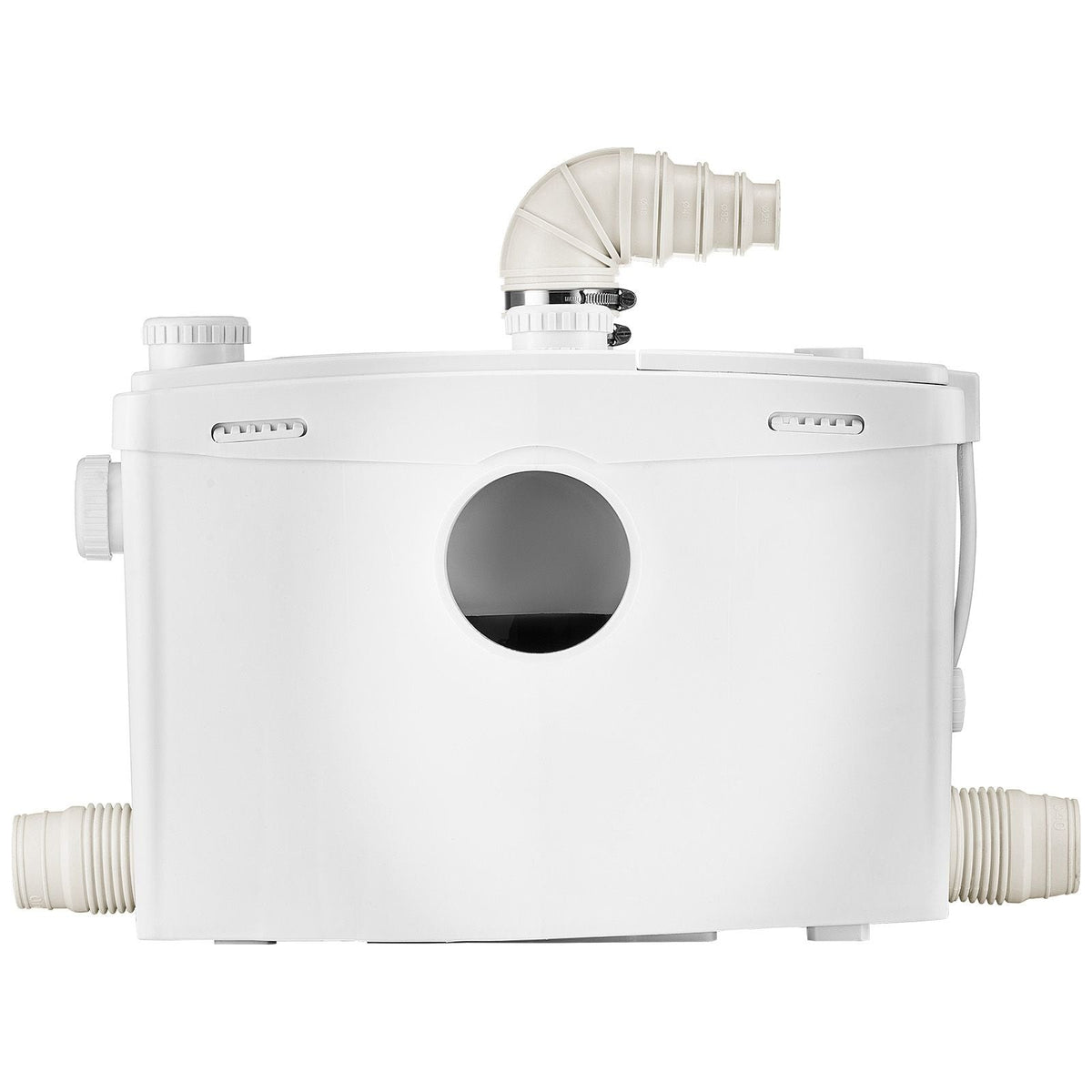 Macerator Pump, 1200W, 48 GPM Flow, 33 ft/10 m Head, Macerator Sewerage Toilet Pump with 4 Water Inlets, Waste Water Disposal Upflush Machine for Toilet, Basement, Shower, Sink, Laundry, Bathtub