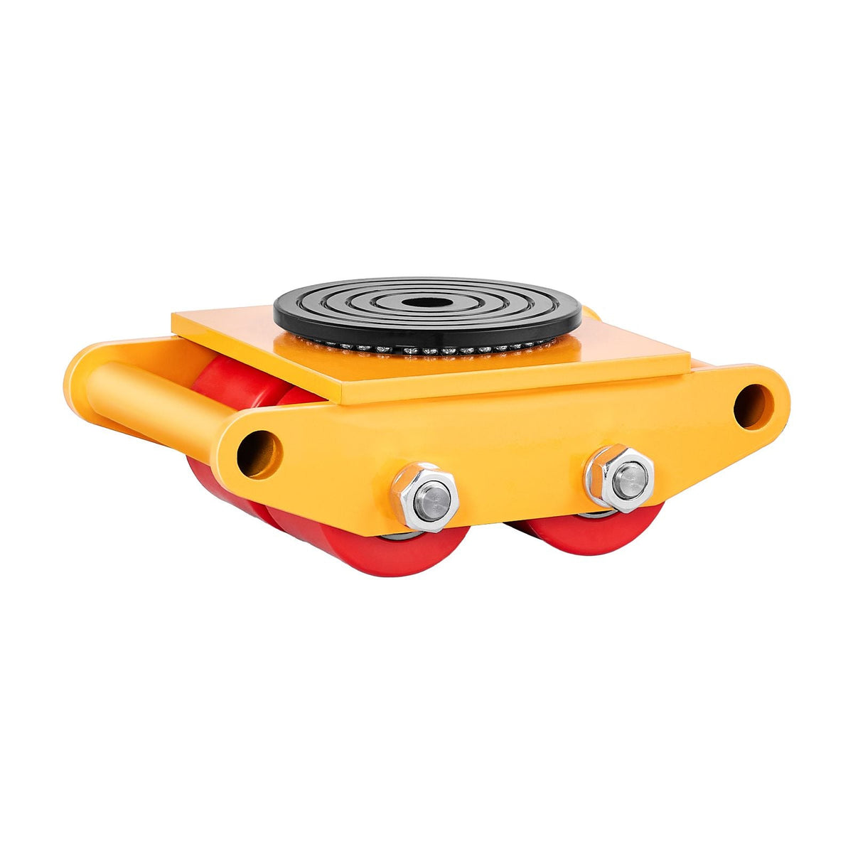 Machinery Skate Dolly, 13,200 LBS/6T Industrial Machinery Mover, Heavy Duty Carbon Steel Machinery Moving Skate with 4 PU Wheels and 360° Rotation Non-Slip Cap for Warehouse, Workshop, Factory