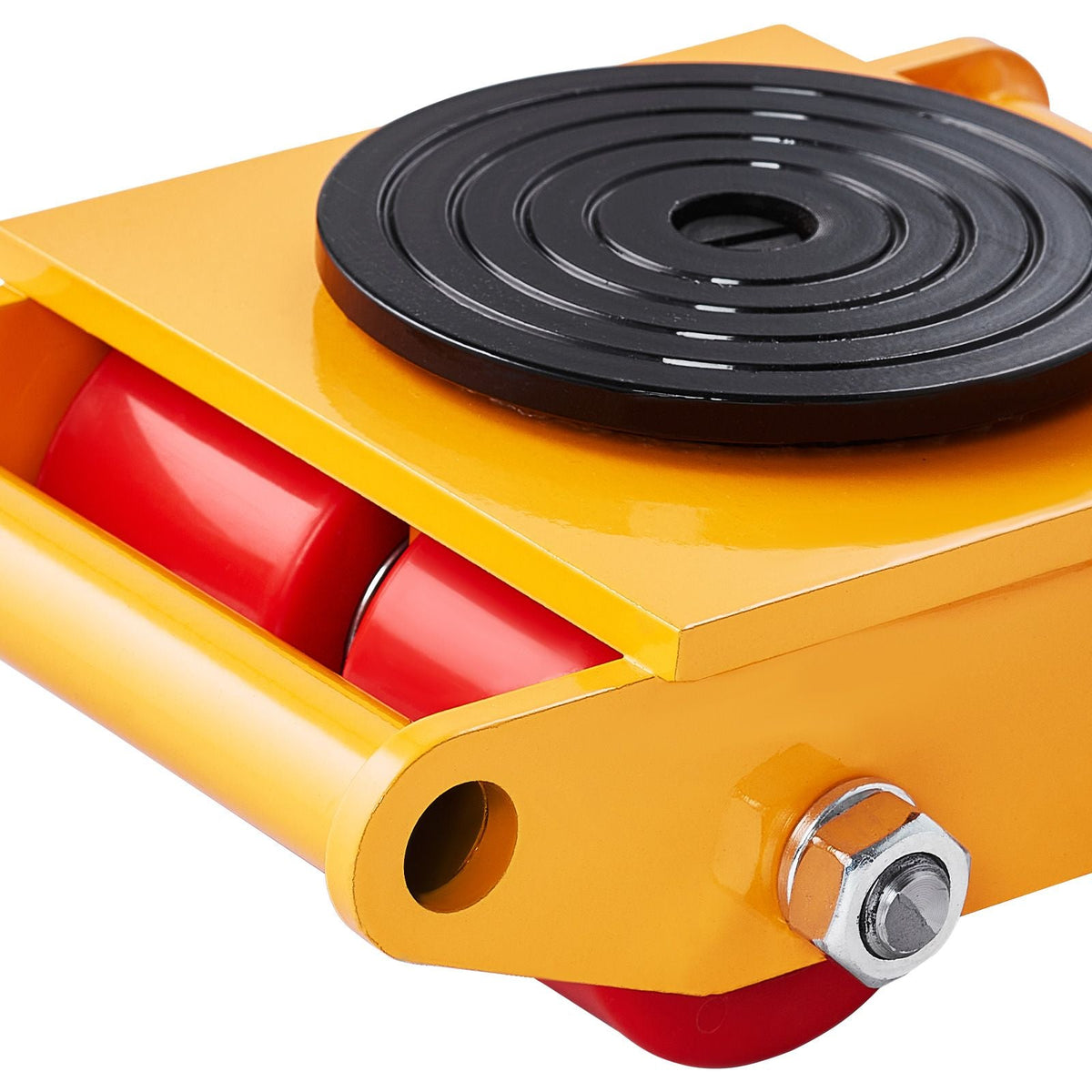 Machinery Skate Dolly, 13,200 LBS/6T Industrial Machinery Mover, Heavy Duty Carbon Steel Machinery Moving Skate with 4 PU Wheels and 360° Rotation Non-Slip Cap for Warehouse, Workshop, Factory