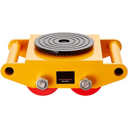 Machinery Skate Dolly, 13,200 LBS/6T Industrial Machinery Mover, Heavy Duty Carbon Steel Machinery Moving Skate with 4 PU Wheels and 360° Rotation Non-Slip Cap for Warehouse, Workshop, Factory
