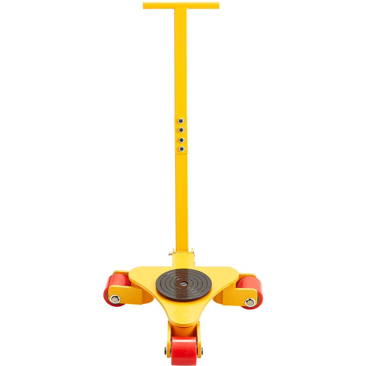Machinery Skate Dolly, 6614 LBS/3T Industrial Machinery Mover with Handle, Carbon Steel Machinery Moving Skate with 3 360° Swivel PU Wheels, 360° Rotation Non-Slip Cap for Warehouse, Workshop