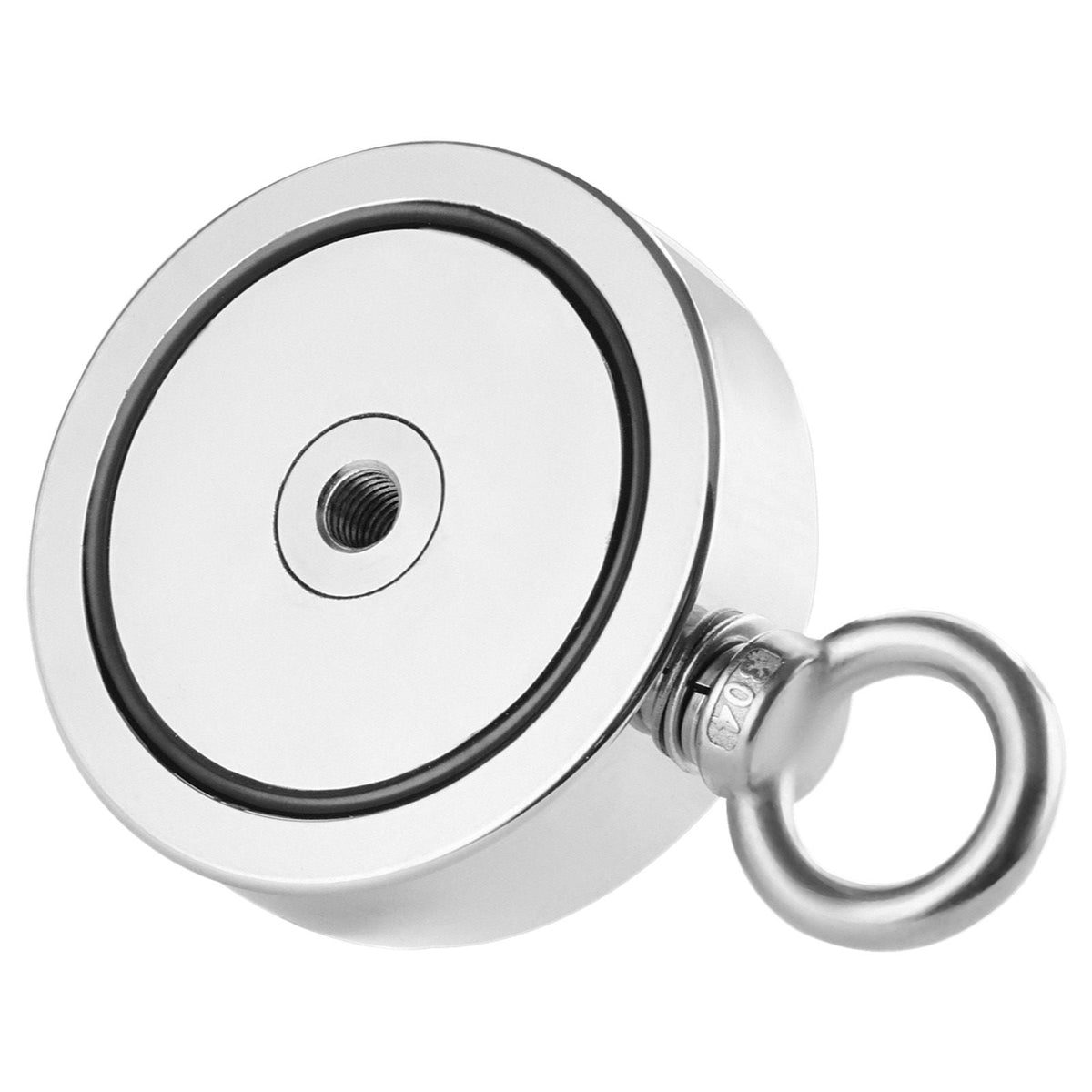 Magnet Fishing Kit, 1000 LBS/454 Kg Double-Sided Pulling Force Strong Magnet Fishing Kit, Rare Earth Neodymium Magnetic Fishing Kit Includes Grappling Hook, Heavy Duty Rope, Gloves and Eyebolt
